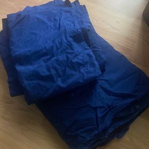 Navy duvet cover and standard shams